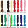 Tendencia Cuerda de Color para Rastas de Seda de Alta Temperatura Trenza de Cabello de un Solo Color Peluca de Rastas Trenzas Jumbo para Niños Cabello