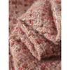 Chaqueta de Tweed de Lana Estilo Chanel en Rosa, Nueva Colección Primavera 2026 Moda Femenina de Alta Gama, Estilo Corto con Bordes Deshilachados