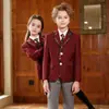 Conjunto de Tres Piezas para Uniforme de Jardín de Infancia, Uniforme Escolar Estilo Británico de Academia para Primavera y Otoño, Uniforme de Clase para Niños, Conjunto de Uniforme de Graduación de Escuela Primaria