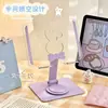 Bonito Soporte de Teléfono Acrílico Estilo Ins Soporte Metálico Plegable para Escritorio iPad Tablet Rotación de 360 Grados