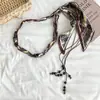 Joyería Retro, Pañuelo de Seda Estilo Bohemio, Cadena para la Cintura con Borla Trenzada, Cinturón Estampado de Moda, Accesorios de Estilo Dulce y Fresco, Accesorios para el Cabello