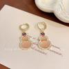 Novo estilo chinês cabaça diamante orelha fivela nicho doce design brincos requintado moda elegante all-match brincos