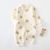 Ropa de Bebé para Primavera y Otoño, Ropa Interior de Manga Larga Clase A para Dormir, Mameluco para Bebé Recién Nacido, Traje de Gateo Sin Costuras de Algodón Puro