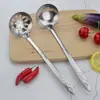 Utensílios de Cozinha de Aço Inoxidável Padrão Garça Colher para Fondue Colher para Fondue Concha para Sopa Concha para Sopa Colher para Mingau Colher para Fondue Colher Escorredora