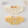 Toalla Salivadera Doble Propósito Estilo Coreano, Tipo Algodón A, Babero de Algodón para Bebé Absorbente y Transpirable, Babero Forma 360 Flor Ondulada
