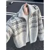 Otoño 2026 Cárdigan Casual Juvenil Retro con Cremallera, Suéter de Punto de Cuello Grande, Cárdigan, Top de Alta Gama