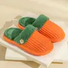 Chinelos de Algodão Impermeáveis Removíveis para Mulheres no Inverno Quentes para Interior Outono e Inverno Domésticos Peludos Casal Casa Antiderrapantes Chinelos de Algodão para Homens