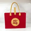 Bolsas Creativas de Fieltro para Año Nuevo, Bolsas de Hombro de Fieltro Hechas a Medida para Atraer Riqueza, Bolsas de Regalo de Fieltro para el Festival de Primavera, Recuerdos