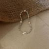 Pulsera Coreana Nicho Hecha a Mano con Cuentas Color Cristal Degradado Tarjeta Amor Perla Cuentas de Arroz Pulsera para Niña