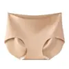 Ropa interior de seda helada sin costuras para mujer, anti-exposición, tono de piel especialmente ajustado, invisible, no transparente, cobertura total, bragas triangulares con borde no enrollable