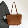 Comércio Exterior Europeu e Americano Nova Bolsa Casual Simples Bolsa Tote Grande Capacidade Retro para o Dia a Dia Bolsa de Ombro Único Sob o Braço Bolsa Feminina