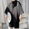 Traje de Camisa de Manga Corta Nuevo Verano 2024 Traje Bordado Guofeng Cuello de Traje Camisa de Manga Corta Pantalones Cortos Conjunto de Dos Piezas para Hombre