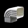 Calha de PVC Espessada Marrom Tubo de Descida Calha de Gotejamento em U Beirais de Casa Calha de Fluxo Horizontal Teto Solar