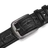 Cinturón de Aleación con Hebilla de Pin de Moda Versátil Estilo Coreano para Hombres Pantalones de Traje de Negocios Casuales Cinturón de PU Cinturón de Jeans