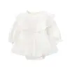 Vestido Mameluco de Princesa de Manga Larga para Bebé Anbailu para Primavera y Otoño, Vestido de Malla con Encaje para Niña Bebé, Regalo para Recién Nacido de Mes Completo
