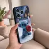Funda de Teléfono de Dibujos Animados con Puntada de Rosa Adecuada para Apple 16, iPhone 15 Pro, iPhone 17, Estilo Europeo y Americano, 13 Pro Max, 14 Funda Blanda