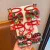 Adorno de Cabeça de Natal Faixa de Cabeça Infantil Menina Pequena Estilo Floresta Alce Boneco de Neve Grampo de Cabelo Bebê Fofo Elástico Vermelho Acessórios de Cabelo