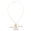 Collar de Moda Personalizado para Dama Gato para Hombre y Mujer Resaltado Color Libre Colgante Aleación Rai Diamante Cadena para el Cuello Joyería Decoración