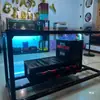 PVC gris oscuro Transpirable Tapa Tanque de Peces Permeable Tapa Piscina de Mariscos Accesorios de Tubería de Desbordamiento Pantalla de Aislamiento Pantalla de Filtro Anti-Succión Peces