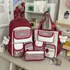 Mochila estilo floresta, fresca e doce, para alunos do ensino fundamental e médio, Mochila estilo academia, doce, de duas alças para meninas, Mochila de alto valor estético para alunos do ensino fundamental e médio