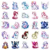 50 Papel Holográfico Láser Unicornio Arcoíris Caballo Punto Brillante Dibujos Animados Coloridos Versión Q Lindo Decorativo Vaso de Agua Pegatinas Guka