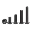 Acero Inoxidable 304 Negro Flor de Ciruelo Interior Antirrobo Tornillo Iso7380 Cabeza Redonda Tornillo de Cabeza Plana M4M5M6