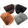Cesta de Lingote Dianteira para Bicicleta Carro Elétrico Estrutura de Plástico Trançado Cesta tipo Rattan Cesta de Passeio com Tampa