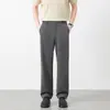Ropa de Hombre Feng She / Pantalones de Traje Drapeados Primavera Verano para Hombre Pierna Recta Holgada Pantalones Casuales Puntada de Tres Agujas Pierna Ancha