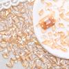 Aurora Champagne Transparente Broca de Fundo Plano Suprimento Transfronteiriço Super Brilhante Vidro Nail Art LZ Mesmo Formato Decoração de Unha Broca