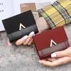 Ins Billetera de Monedas para Estudiantes Nuevos Mujeres Corta Estilo Coreano Moda Tres Plegados Hebilla Cartera Pequeña Bolsa de Monedas Bolsa para Tarjetas