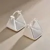 Pendientes Triangulares Minimalistas Cepillados Europeos y Americanos Personalidad Diseño Sencillo de Nicho Pendientes de Mujer de Gama Alta de Moda
