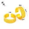 Anillo abierto estilo joyería de oro con patrón de dragón para mujer, nuevo estilo chino retro estilo nacional ancho y elegante anillo de pareja al por mayor