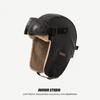 Gorra Lei Feng de Cuero para Motocicleta Vintage para Hombre Invierno Gruesa de Piloto para Montar con Protección para los Oídos Gorra para Protección contra el Frío para Esquí del Noreste para Mujer