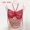 Cadena Versátil Hueca Colgante de Cuello con Cuentas Acrílicas Europeas y Americanas Transfronteriza Cadena de Cuerpo Hueco Nicho Bra Tubo Sexy de Cuentas de Colores para Mujeres