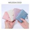 Billetera Simple y Exquisita Ranura para Tarjetas Hebilla Serie de Colores Contrastantes Billetera para Mujer Versátil para el Día a Día Billetera Corta Fresca