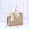 SACOLA JUTA MUJI Sacolas de Juta Personalizadas DIY Pintadas à Mão Sacolas SLEED Algodão Linho Linho Portátil Sacolas de Presente Atacado