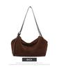 Bolsa Tote de Couro com Lã Retro Transfronteiriça Nova Grande Capacidade Ombro Feminina Nicho Preguiçoso High-end Quadrinhos