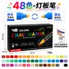 Tiza Líquida de Colores Set Grande de Colores Pluma de Pintar para Pizarra de Luz de Vidrio LED Tiza Borrable Bolígrafo Fluorescente Creativo para Bricolaje