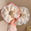 French Sweet ~ Lace Large Intestine Hair Ring Niche Design Double Lace Hair Rope Acessórios para cabelo para meninas