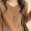 Cadena de suéter larga de ojo de tigre de nuevo estilo para Otoño e Invierno, Elegantes y a la moda Accesorios de Decoración para Fotos de Otoño e Invierno