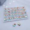 Pedras de Strass Irregulares Pontiagudas na Base Retangulares Octogonais da Moda para Nail Art, Acessórios de Unha Transparentes Iridescentes de Vidro de Cristal