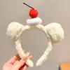 Faixa de Cabeça de Pelúcia Fofa e Super Adorável para Meninas Crianças Lavar o Rosto Prendedor de Cabelo Faixa de Cabeça Criativa Divertida Adereço de Cabeça Presilha de Cabelo