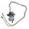 Temu Producto Nuevo Más Vendido Colgante de Tigre Pequeño Heterocromático Tendencia Colgante de Piedra Natural Cristal Ágata Piedra Collar Colgante