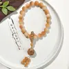 Pulsera Bodhi de Dropshipping Tamaño Grande Círculo Único 108 Cuentas Pulsera de Doble Círculo Estilo Vintage Pulsera Bodhi