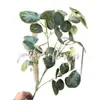 Planta verde artificial de galho alto folha de macieira arranjo de flores para salão de casamento planta decorativa material de folha de planta flor artificial flor de casamento atacado
