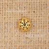 DIY chapado en cobre oro de 18 quilates hueco diamante toro flor tapa de cuentas pulsera de perlas de cristal accesorios de cadena de cuentas