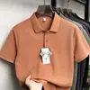 Camisa Polo Personalizada de Manga Corta con Logo Imprimible para Hombre, Algodón Puro, Nuevo Estilo de Verano, Casual de Negocios, Camiseta Holgada y Transpirable para Hombre