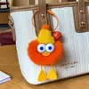 Lindo Pato de Piel de Conejo Rex Real Llavero para Coche Colgante Juguete de Peluche Bola de Carbón Pequeña Decoración para Mochila