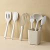 Espátula de Silicone Mini Colher Grau Alimentício Ferramenta Suplemento Alimentar para Bebês Batedor de Ovos Espátula para Fritar Pinça de Alimentos Conjunto de Silicone para Assar