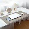 Mouse Pad de Couro Texturizado de Tecido em Estoque de Fábrica, Antiderrapante, Extra Grande, Tapete de Mesa Impermeável para Teclado para Escrita de Estudantes